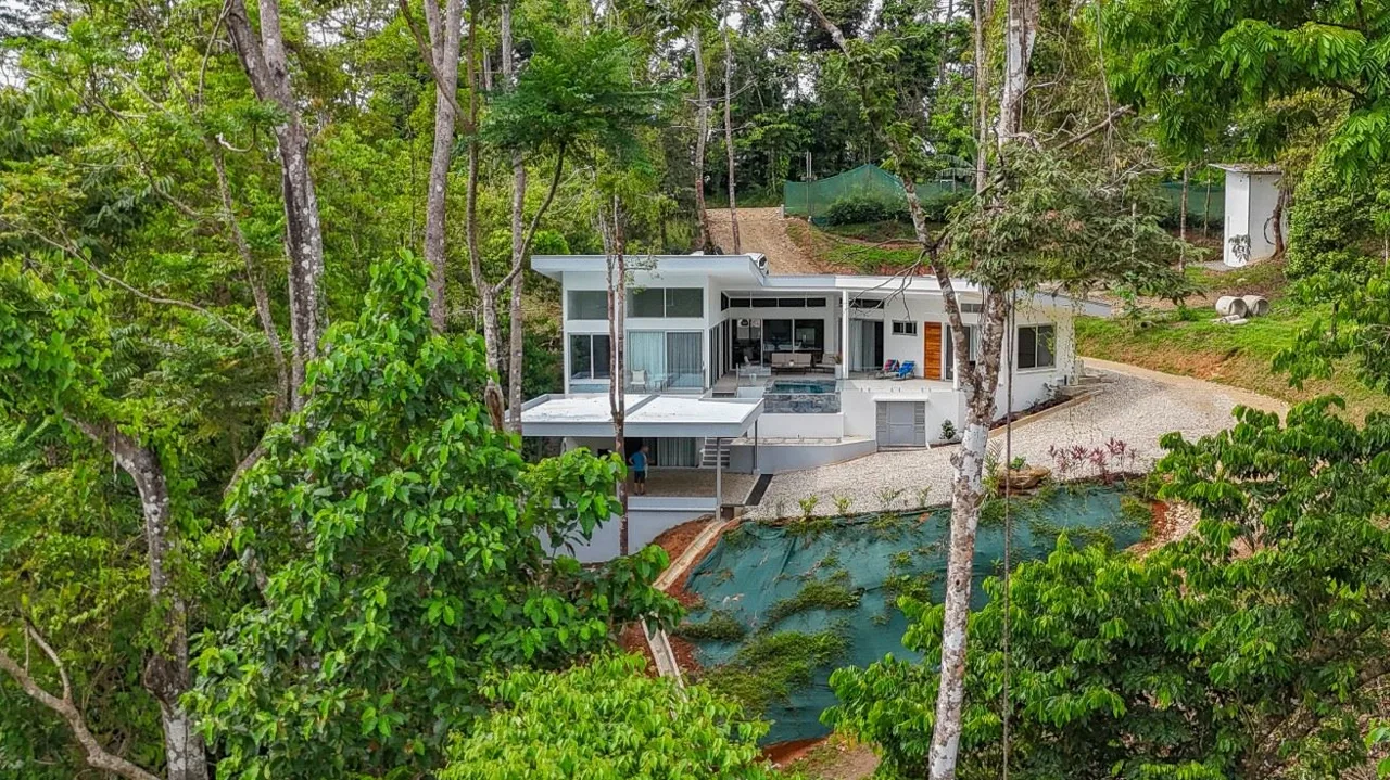 An Exclusive, Sunny Ridge-Top 4-Bed Designer House PLUS a Huge 4.32 Acre, 2-Plantel River &amp; Waterfall Lot